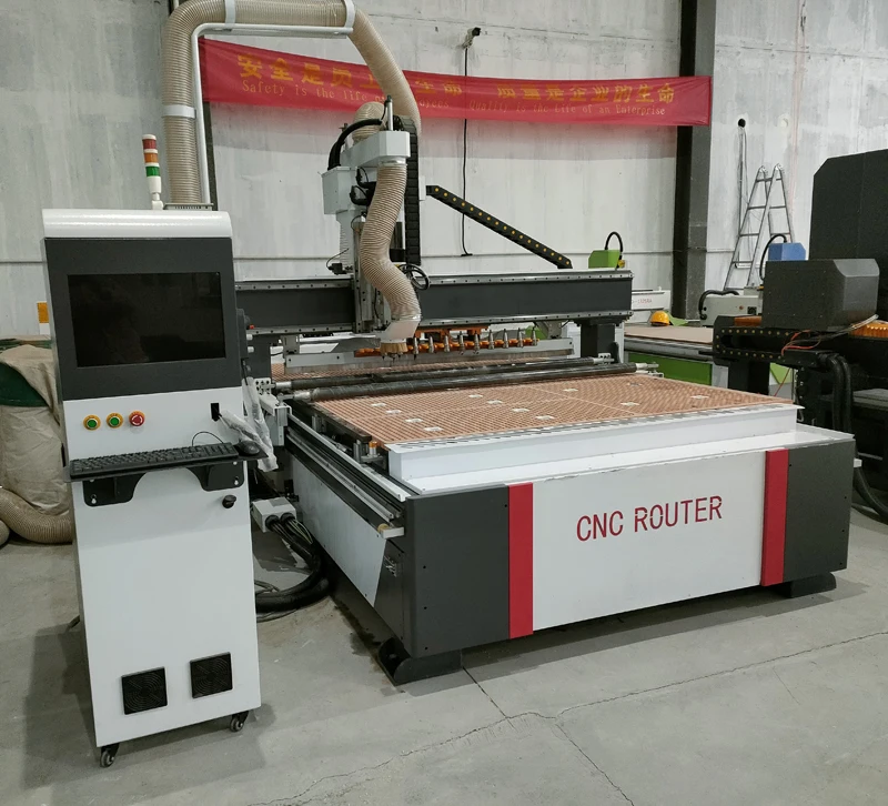 Cnc Cutting Slotting Aluminum Mdf Door Furniture 3d Engraving Machine Automatic Tool Changer ATC CNC Router Machine