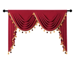 New Design Classic Style Chinese Curtain Valances for Living Room China Wholesale Velvet Soft Cortina Window Drapes Pelmet