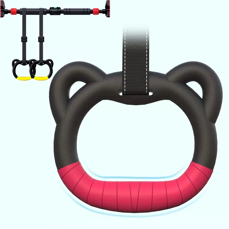 Kids Gymnastic Rings Yoga Fitness Ring Workout Strength Training Children Gym Ring Pull Up Swing Bar