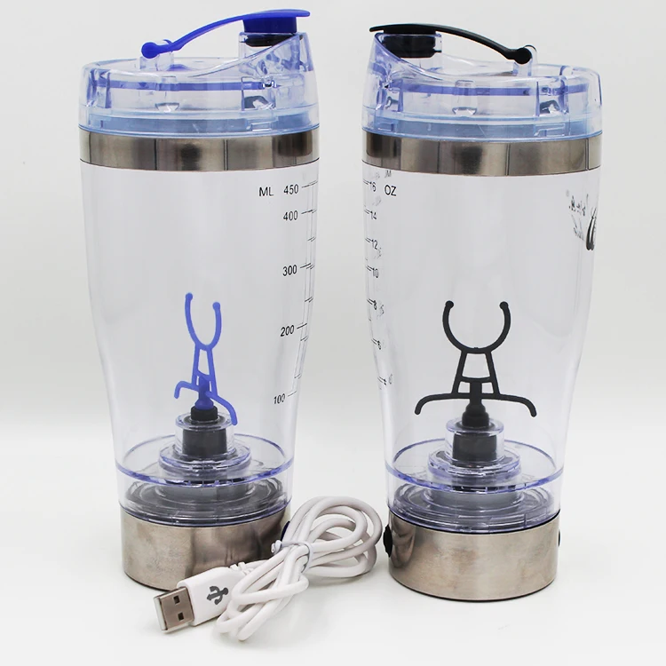 Wholesale BPA Free Electric Shaker Bottle 450ml Gym Workout Protein Shake Blender