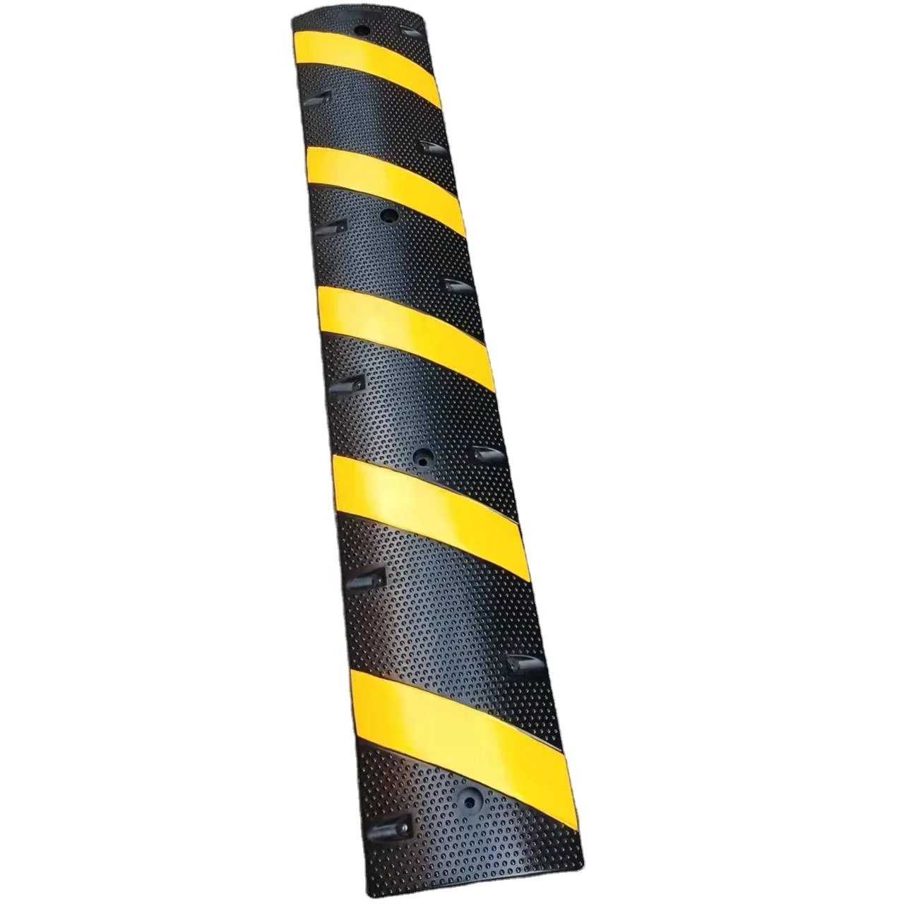 6  FT Rubber Traffic Speed Bumps Heavy Duty Modular Driveway Speed Bump Black Yellow Cable Protector Ramp