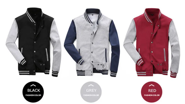 OEM Embroidery Custom logo Men Baseball Jacket Street Leather Varsity Jackets For Men