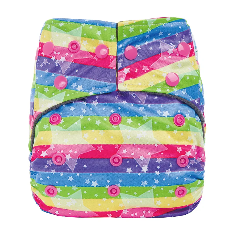 
Wholesale Washable Cloth Diaper New Born Reusable AIO Cotton Super Soft Cloth Diapers 