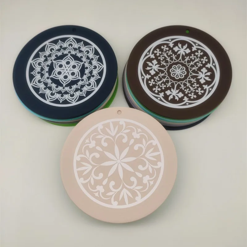 
Silicone insulation pad coaster daily water-proof anti-scald household round pot European style western placemat baby plate 