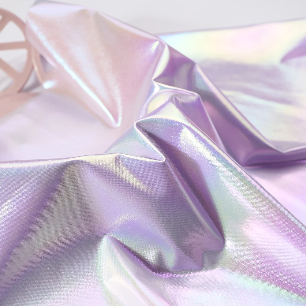 China Manufacturer Hot Sell High Stretch Metallic Foil Gold Lurex Spandex Fabric
