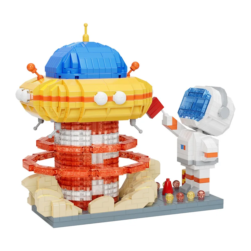 MoYu New Arrival Aerospace Rabbit-Pen Holder Mobile Phone Holder 918Pcs Legos Building Blocks