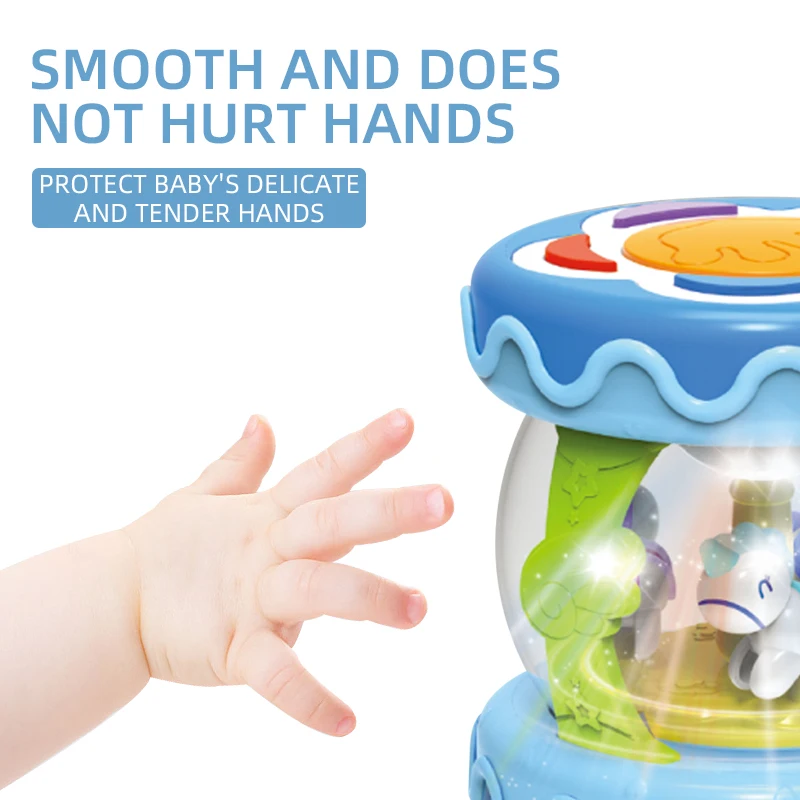 Multi-Functional Baby Girl Toys Musical Carousel Music Instrument Baby Sound Drum Toy 2 Year