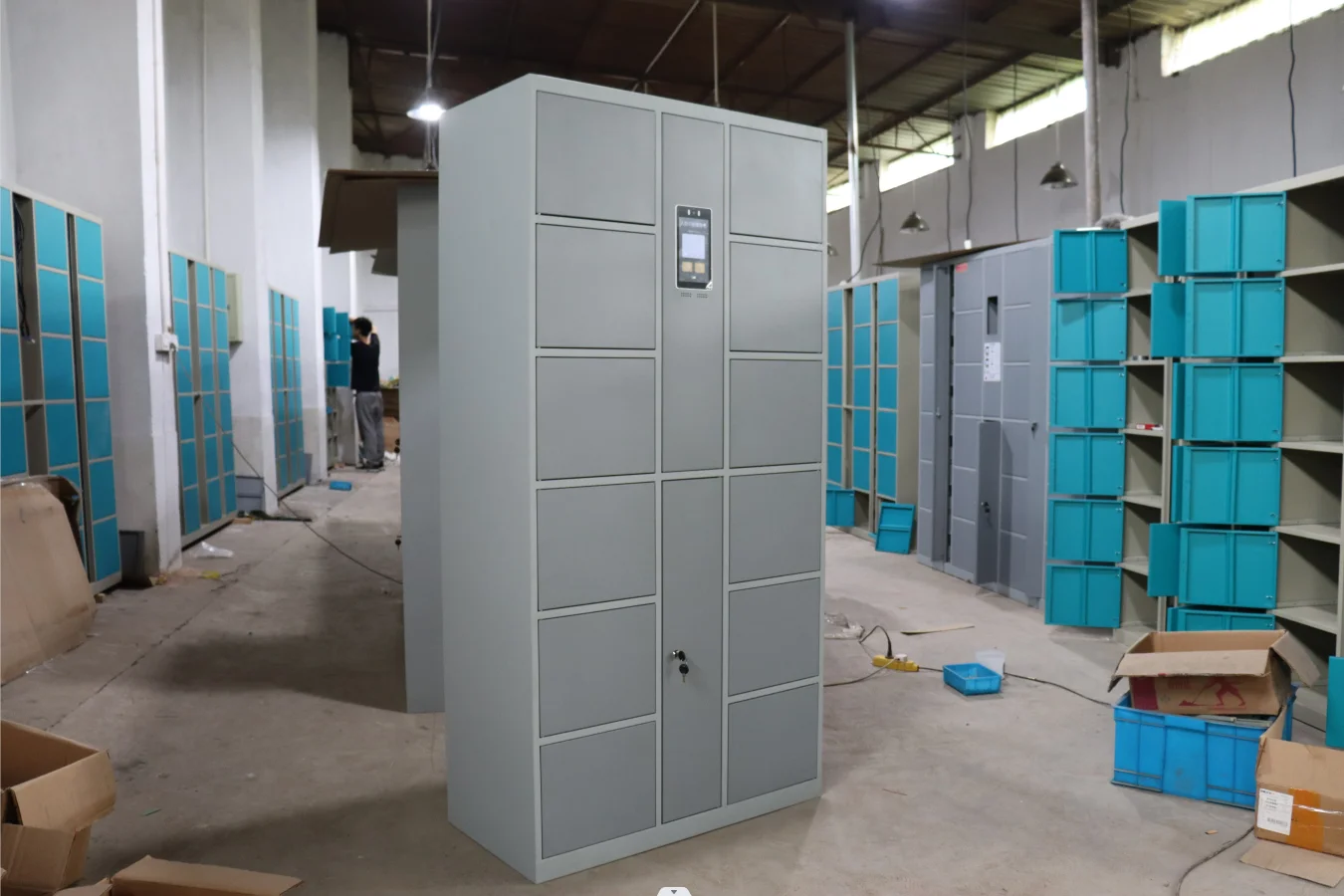Supermarket intelligent locker with face recognition smart storage locker luggage parcel delivery locker