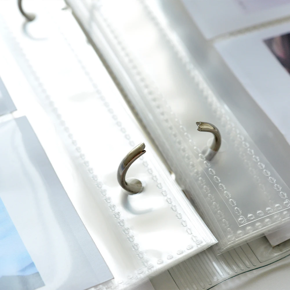 2 Hole loose-leaf binder photo album Transparent photo album for 3/5 inch picture