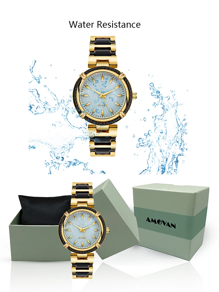 Elegant lady imitate ceramic watch Japan movement SR626SW battery