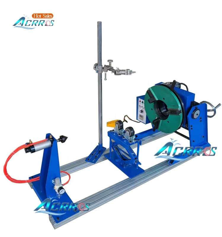 Small Welding Positioner 15KG 30kg 200mm Chuck and Pneumatic Headtail-Stock rotation table