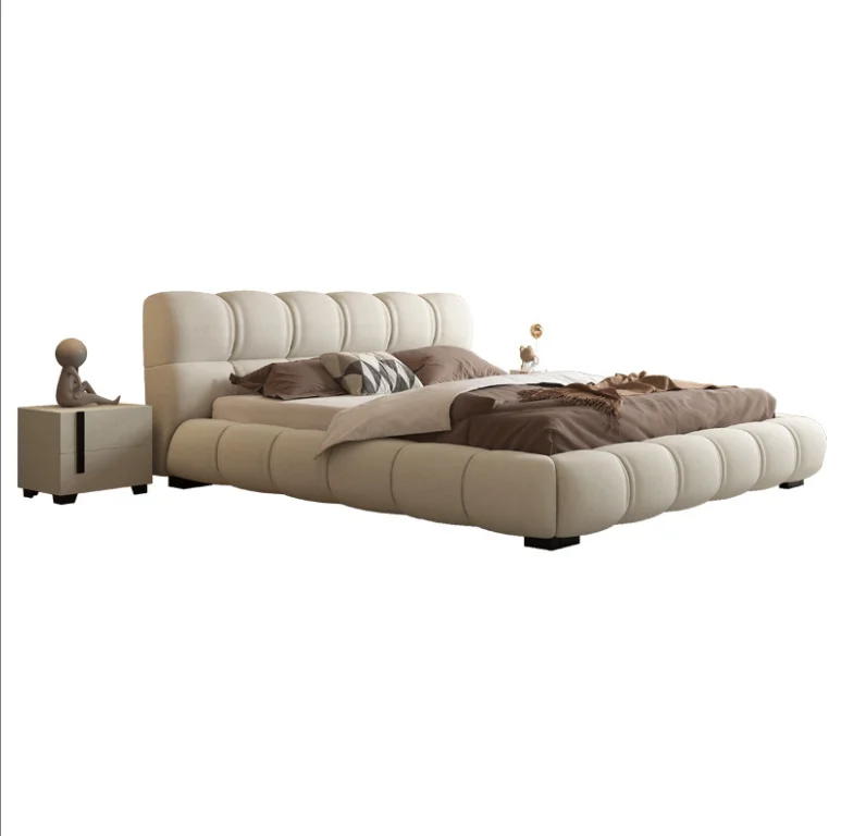 Tech cloth bed modern simple bed master bedroom 1.8m fabric bed