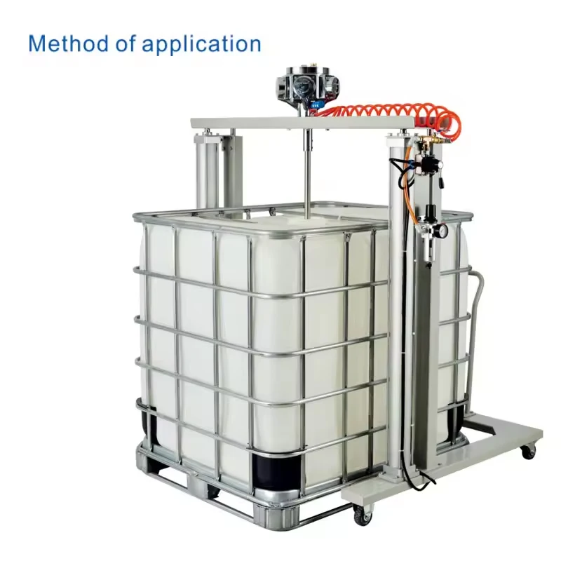 1.5HP 28N. m 990L/min High Speed Pneumatic IBC Mixer Drum Agitator Industrial 1000L IBC
