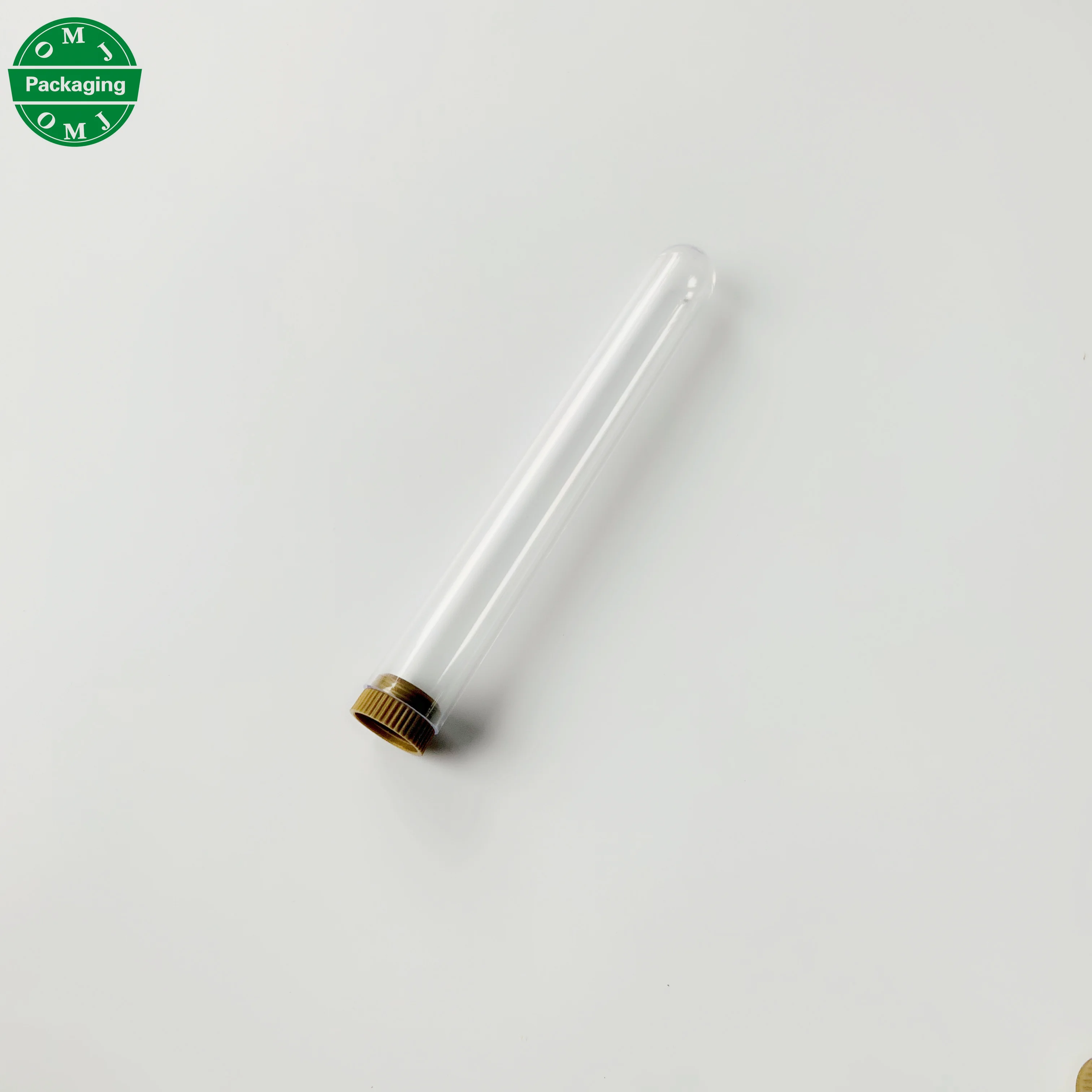 Wholesale Bulk Price 20*150mm glass /plastic cigar tube with plastic lids for storage