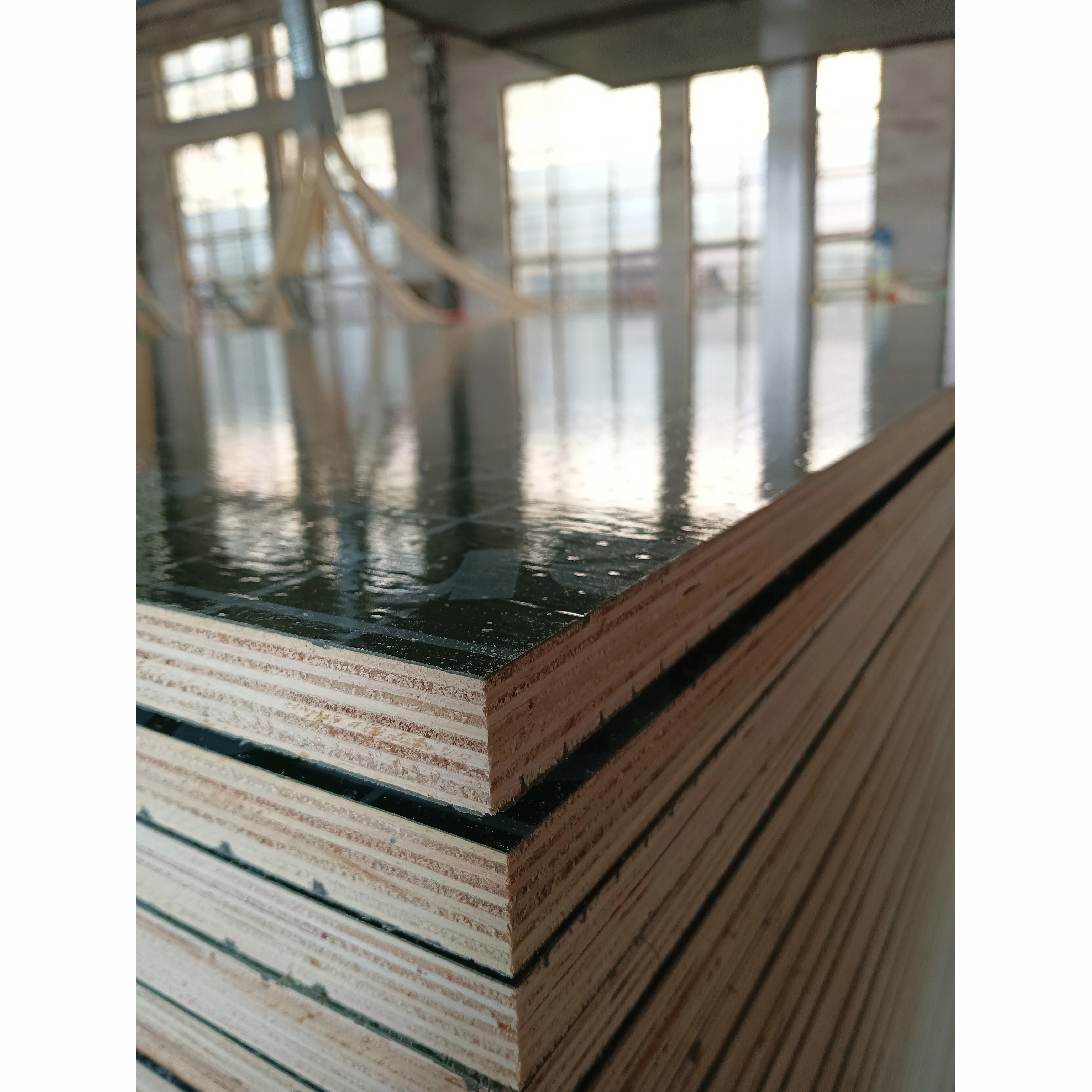 18mm Green PP Polypropylene Plastic Film Faced Plywood for Concrete Shuttering Formwork
