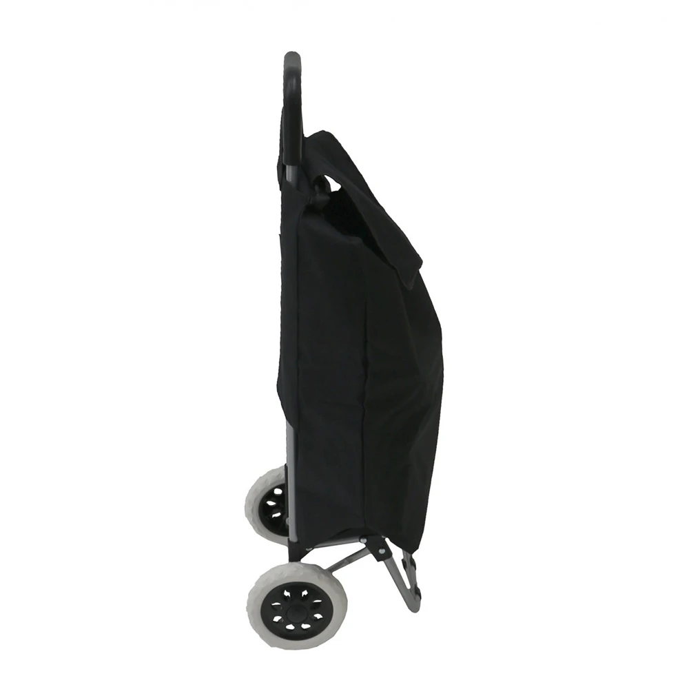 2 Wheel Foldable Shopping Bags Custom Shopping Trolley Bags Black Trolley Shopping Bags