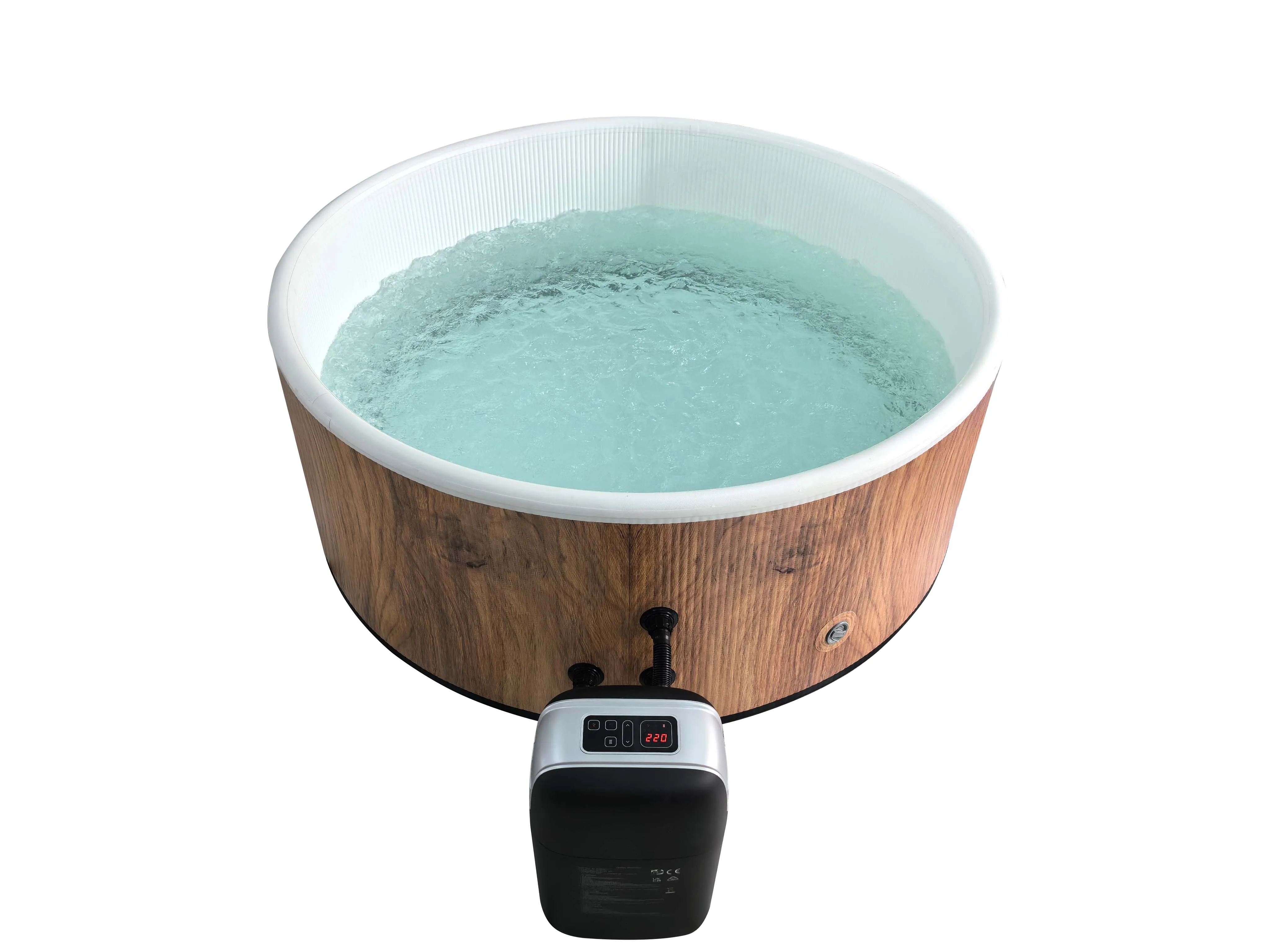 Customized Inflatable SPA Hot Tub Huge Capacity Cold Bath Plunge Black Color Eight-side Shape Inflatable Pool