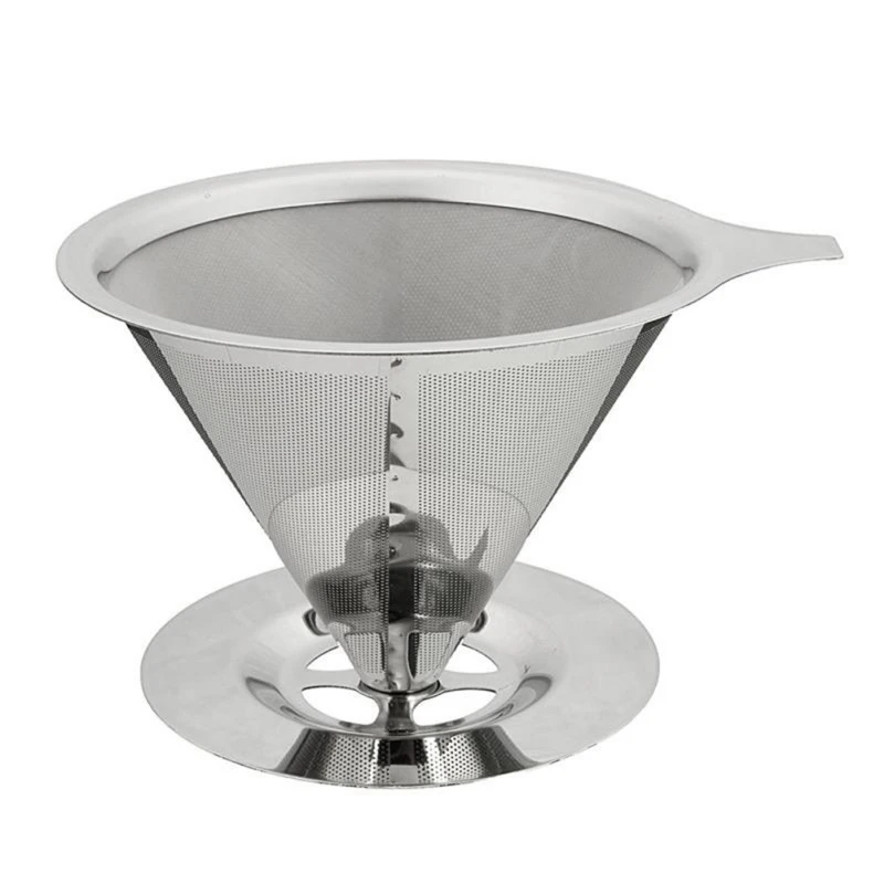 High Quality Funnel Dripper Brewer Stainless Steel Pour Over Coffee Dripper