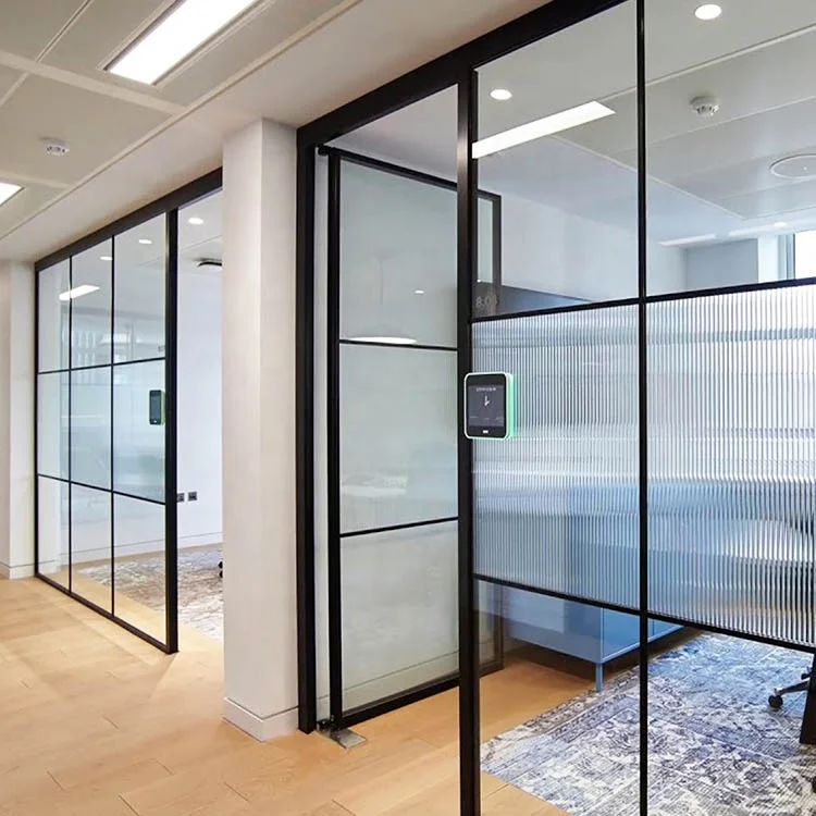 4mm 6mm 8mm fluted reeded ribbed pattern tempered toughened decorative glass partition wall panel