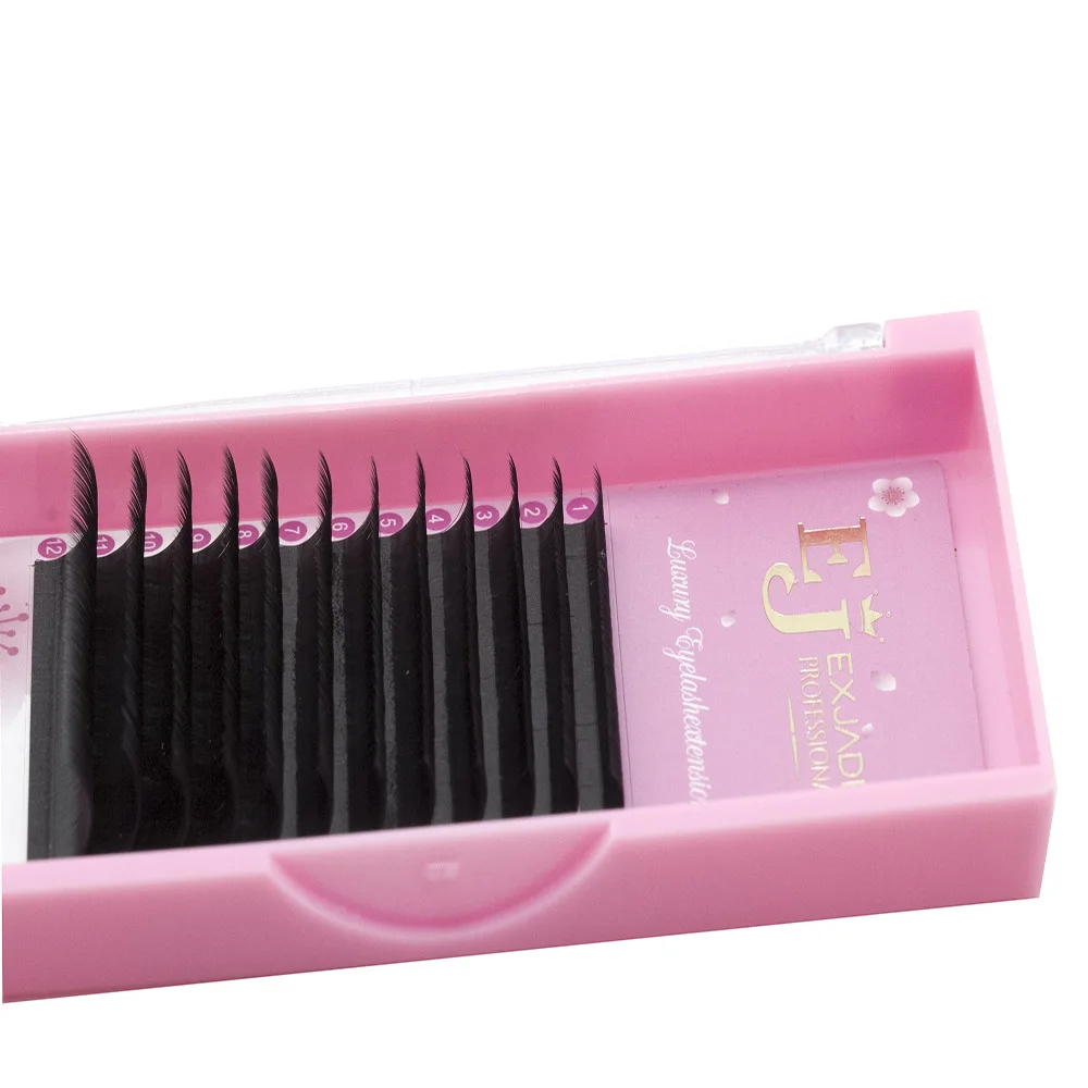 
EJ best seller korean pbt easy fanning Real soft Faux mink false lash bulk individual Eyelash Extension professional supplies 
