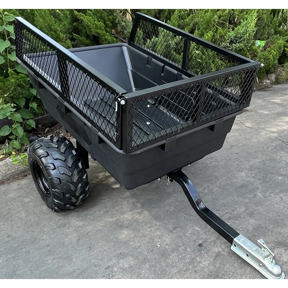 Heavy Duty Durable Sturdy Truck Car Motorcycle Tow-Behind Transport Atv Trailer Dump Cart With 2 Wheels