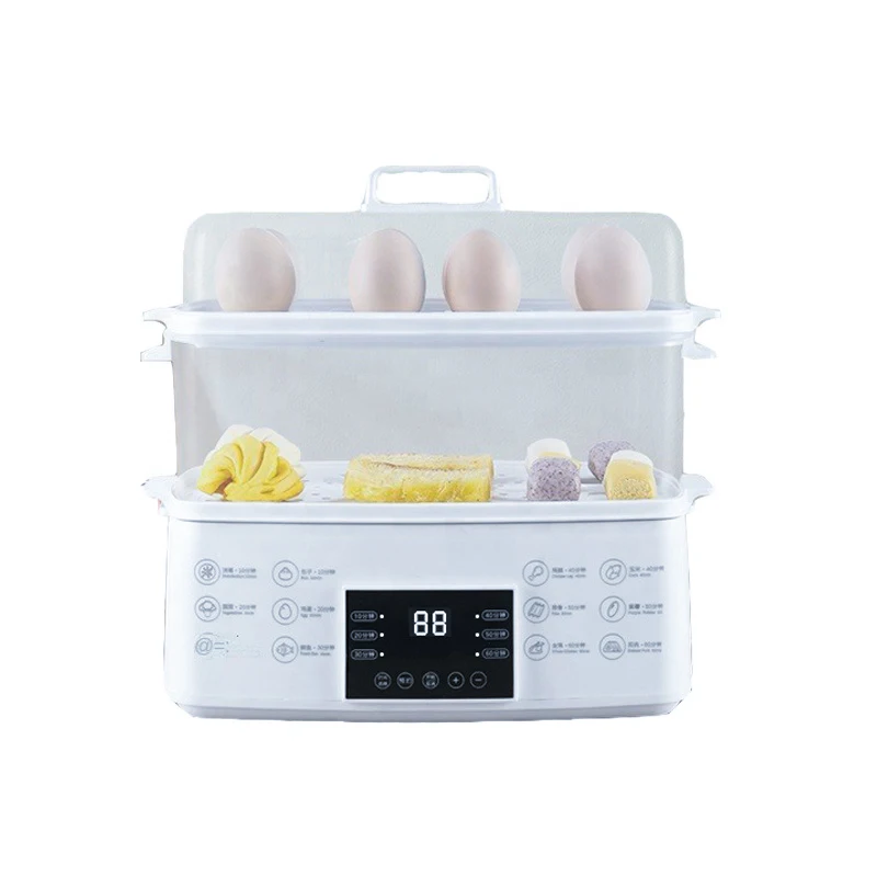 12L 3 Tiers Large Capacity 60 Minutes Mechanical Timer Electric Food Steamer