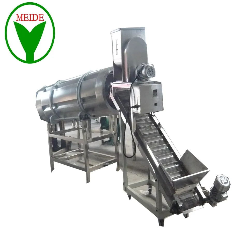 Automatic corn maize  doritos tortilla chips snack food roller drum  seasoning machine