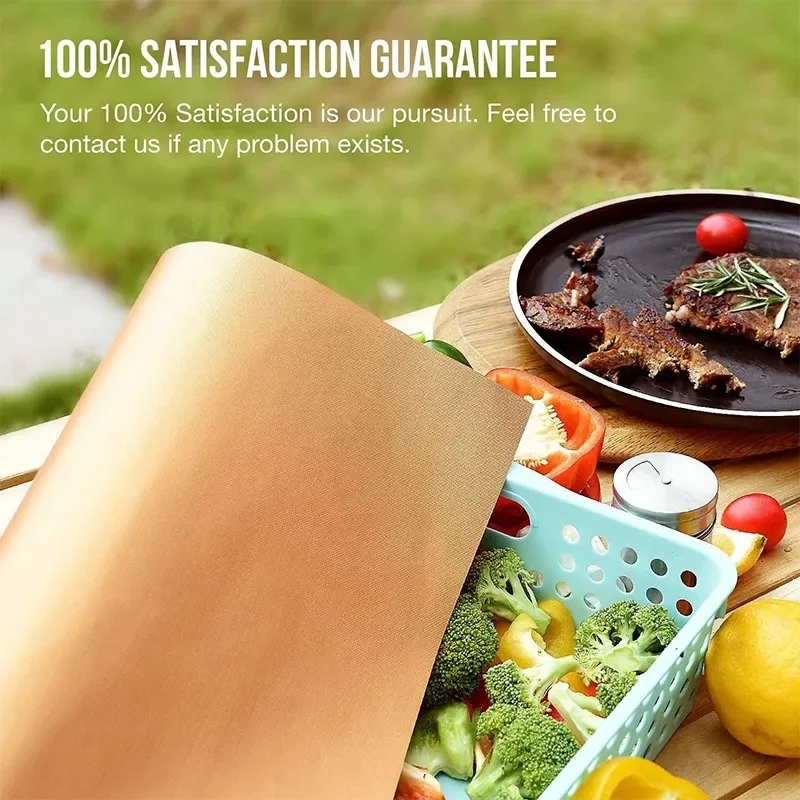 Non Stick черный огнестойкий коврик для гриля BBQ лайнер силиконовый барбекю