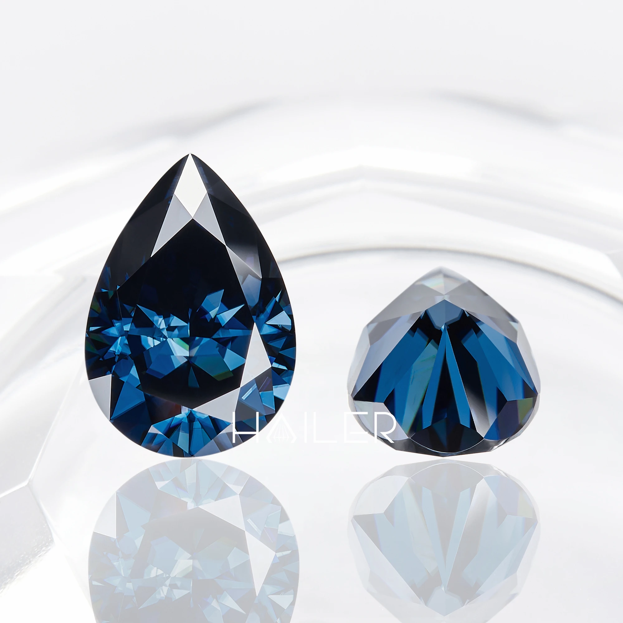Wholesale Blue Pear Cut Moissanite Gra Certificate Moissanite Loose Stones Diamonds Synthetic
