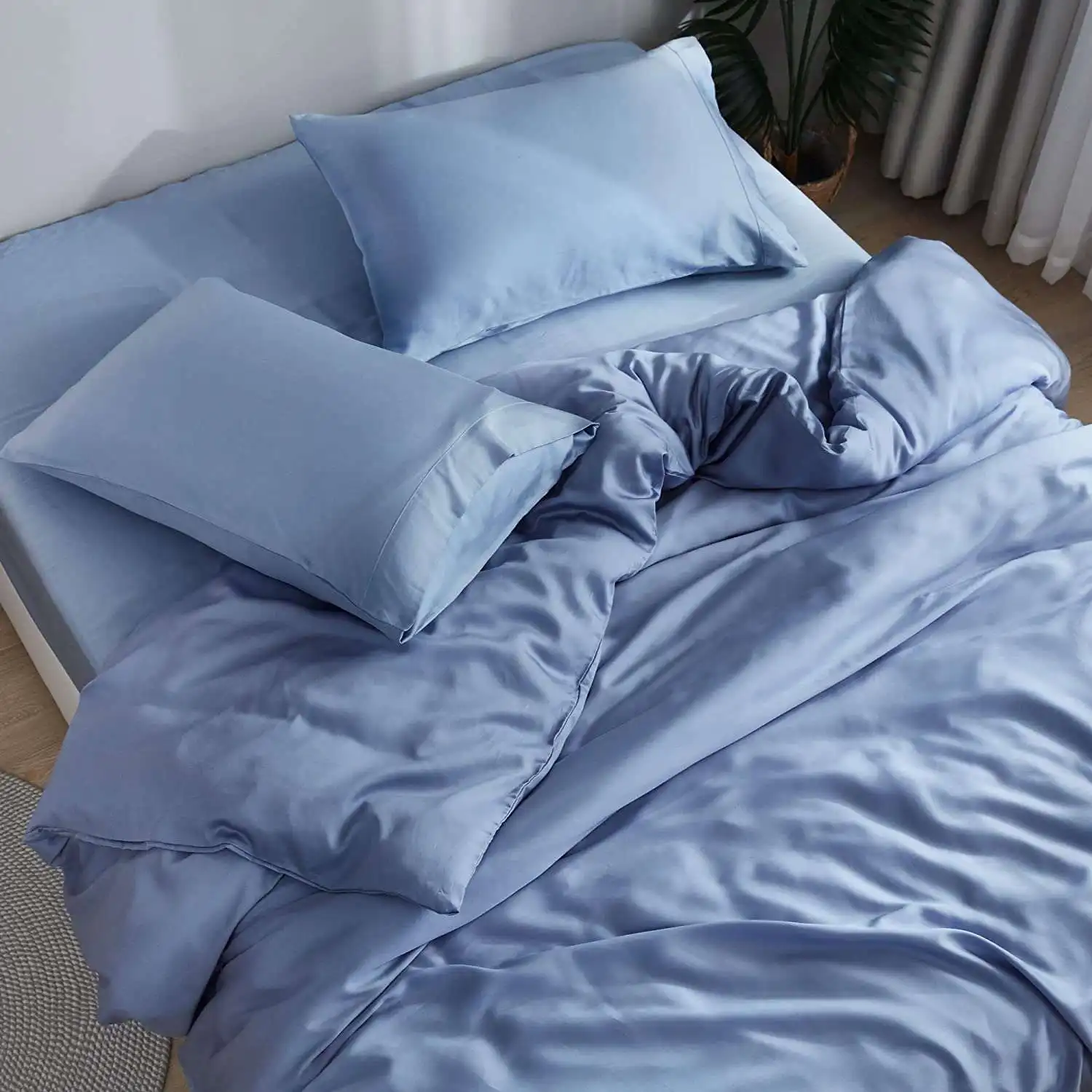 2024 New arrival Ultra Silk Sleep Sweat  Bamboo Bed Sheets Set Bedding Bamboo Hotel Sheet Sets