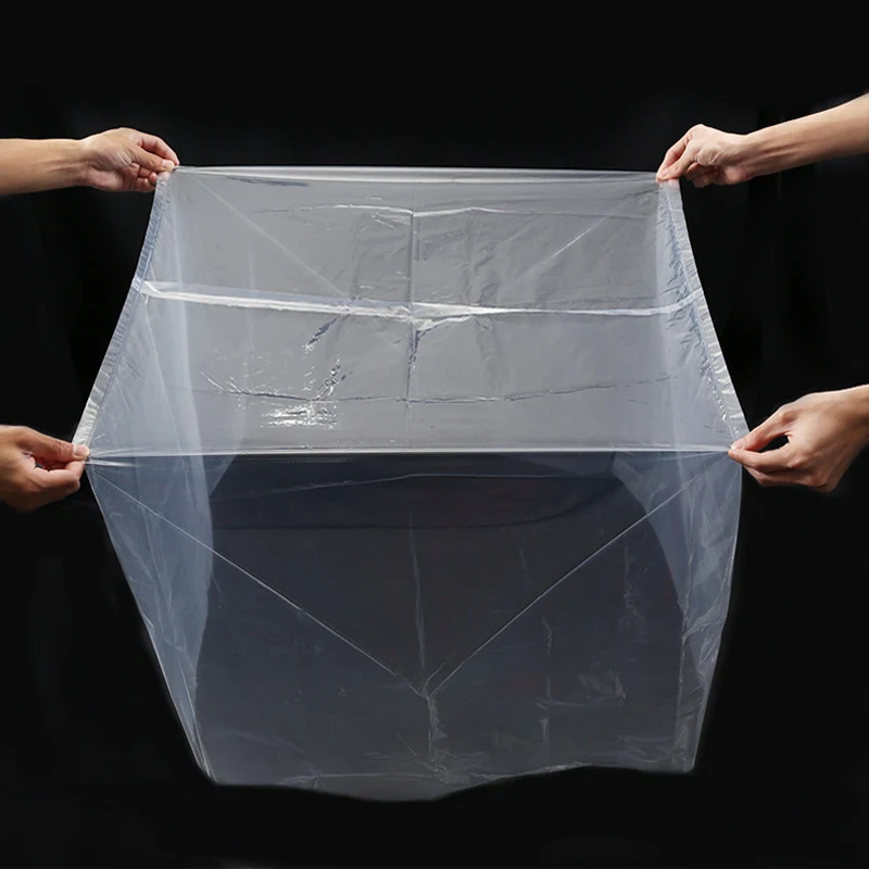 Industrial Dust Proof Big Square Bottom PE Plastic Bag Gusseted Pallet Covers Sheets