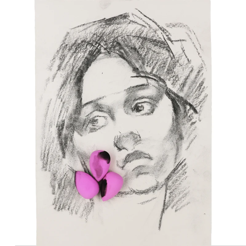 NYONI-N8215 Professional Art Pink Soft Rub Cotton For Sketch
