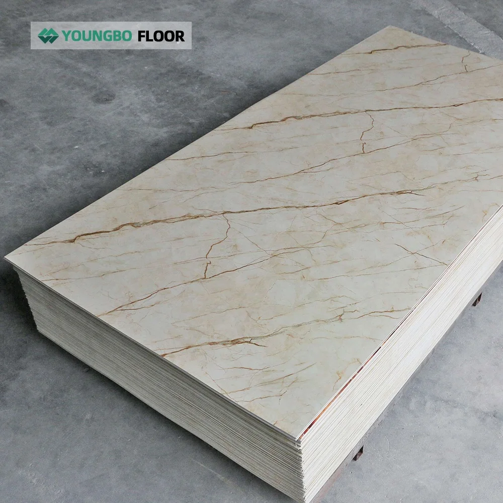 Factory Price High Gloss Marble UV Sheet 1220*2440mm Luxury Vinyl PVC Board Waterproof Panel for Interior Decoration