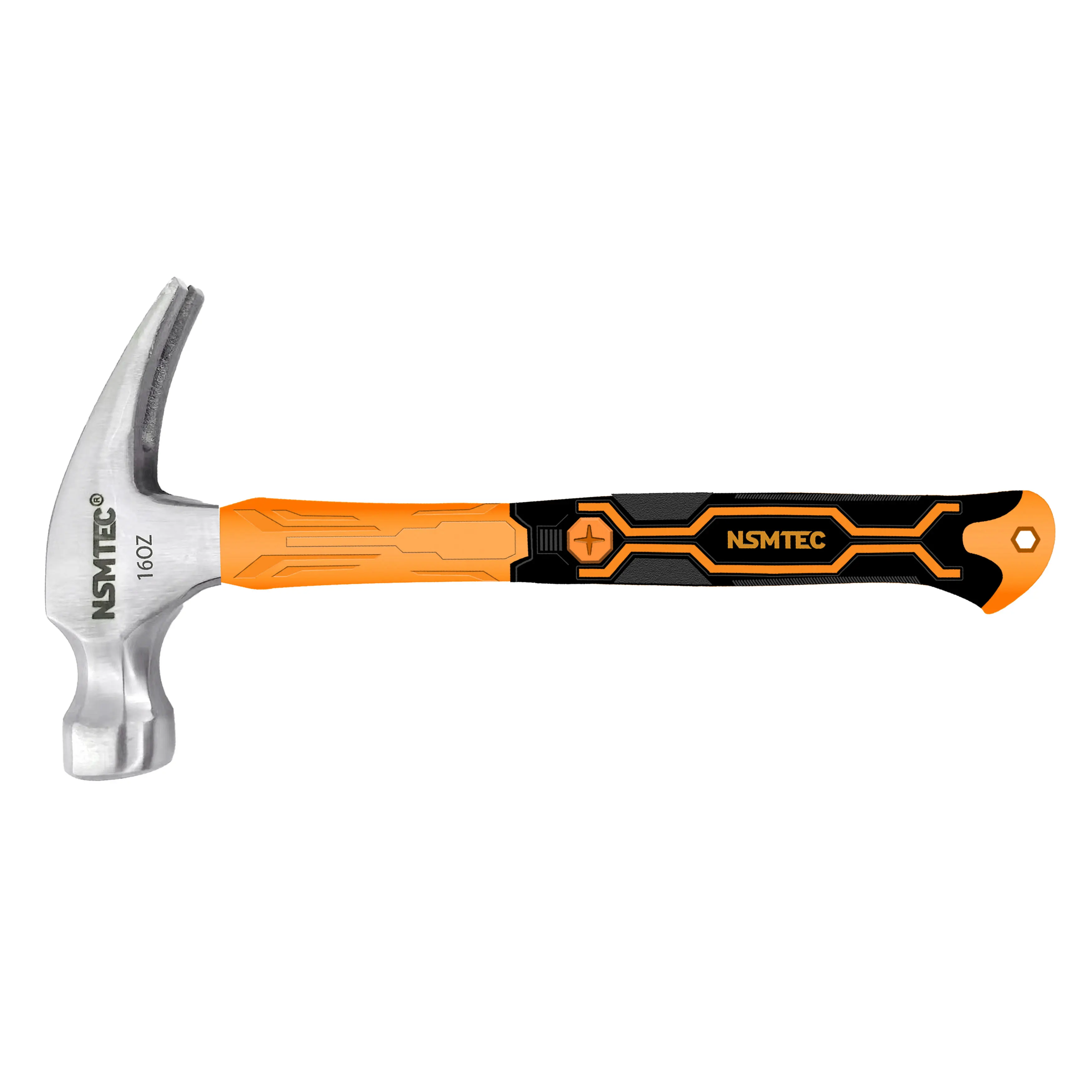 Multifunction Shock-Absorbing Rubber Coated Claw Hammer