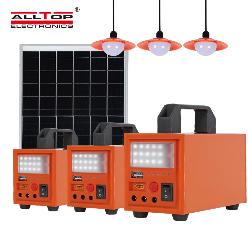 ALLTOP Outdoor Power Energy Kit 20w 40w 60w Portable Dc Solar Led Lighting System to Provide Multiple Lights
