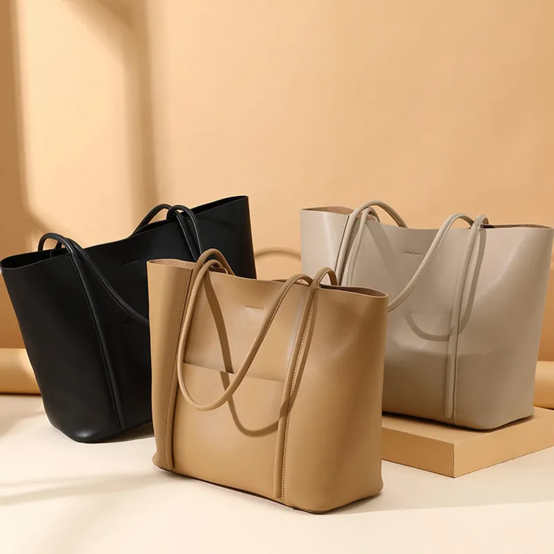 New leather woman bag Tote bag summer portable r single shoulder bag women large capacity