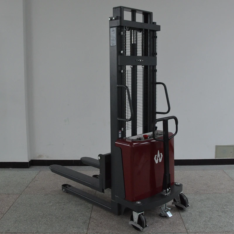 semi electric warehouse pallet stacker 1 t electric forklift electric stacker