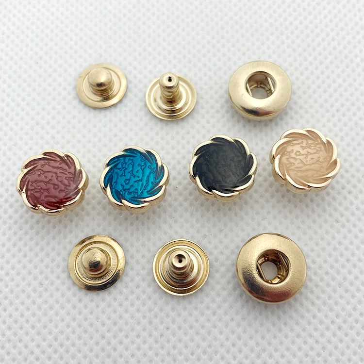 Wholesale engraved 12mm press button custom metal snap button for clothing
