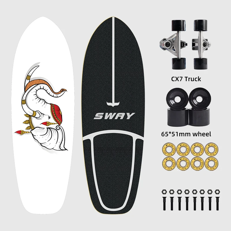  SWAY CX7 в наличии кленовый Land Swing Cruiser быстрая доставка за 5 дней грузовик CX4 доска для серфинга скейтборд