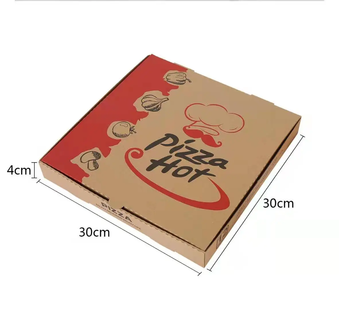 
Wholesale Pizza Box Package Carton Supplier Custom Design Printed Packing Bulk Cheap Pizza Boxes with Logo 
