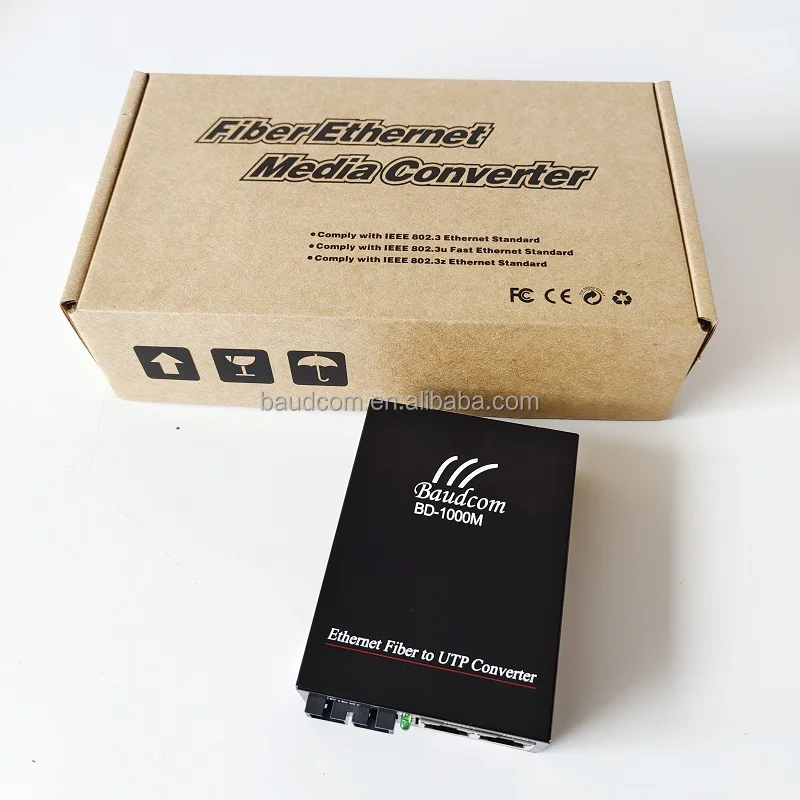 2Ports 1000M Ethernet Fiber Media Converter Gigabit