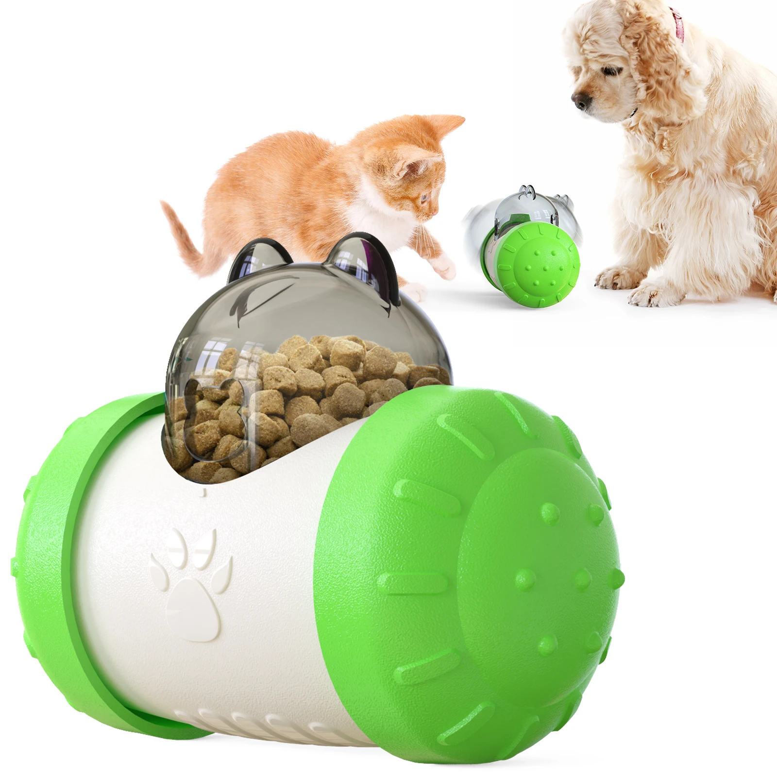 Dog Toy Pet Cat Funny Tumbler Toys Food Leaking Slow Feeder Treat Dispenser Scrollable Interactive Car Cat Toy Pet Supplier