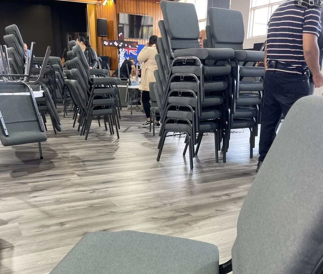 Factory Modern Connectable Padded Interlocking Metal Church Chair For Church Sanctuary