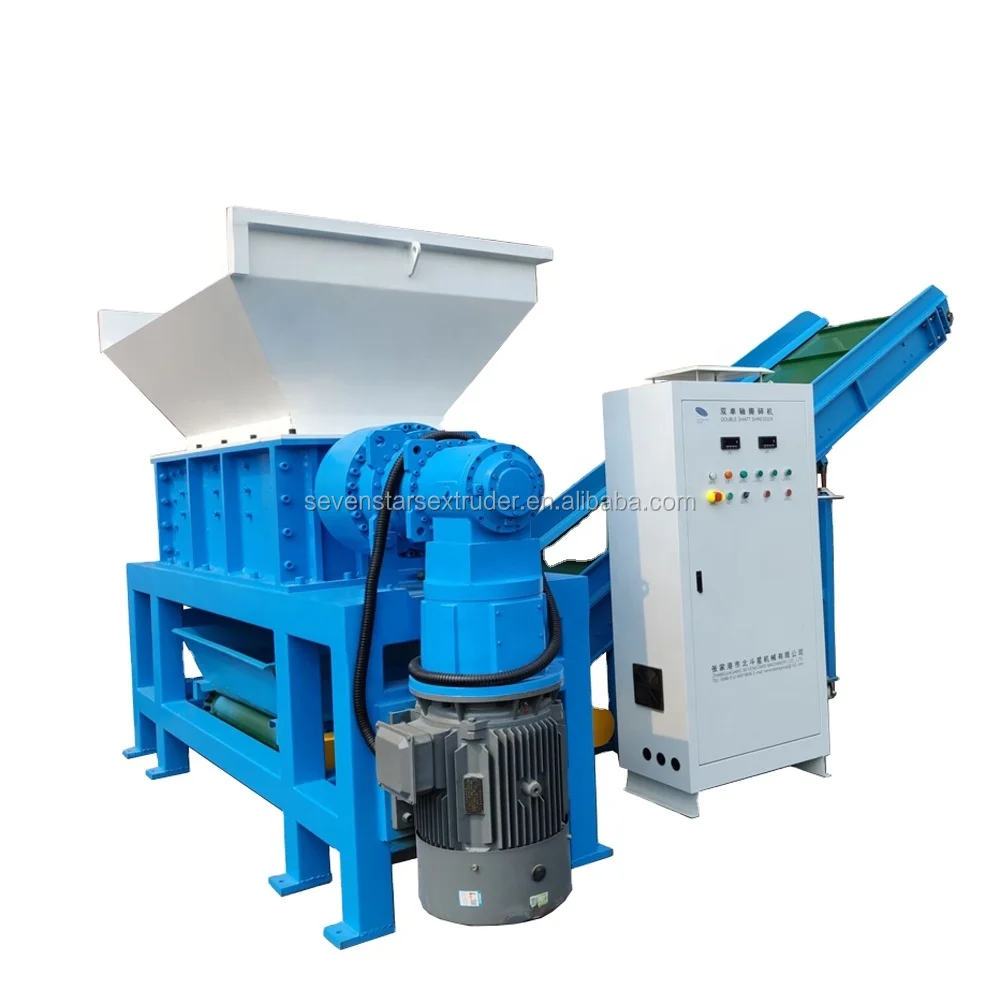 Double shaft plastic bottle shredder machine /Waste hard drive shredder/wood shredder machine