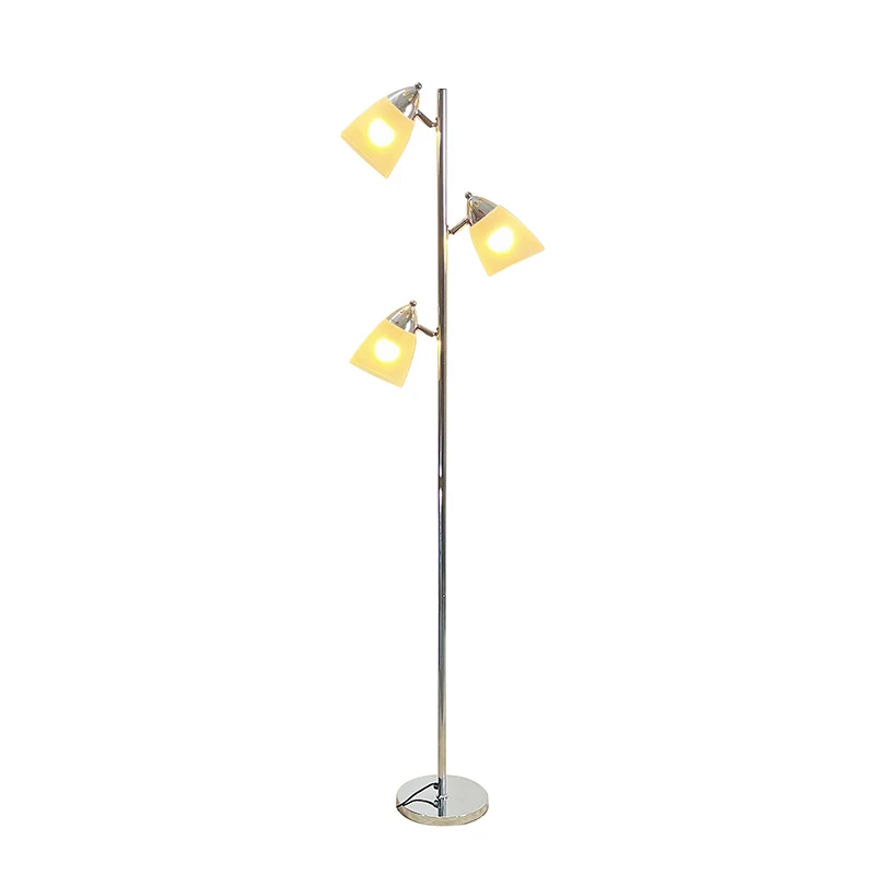 Modern minimalist design decoration standing light 3 heads lamp metal floor lamp for hotel reading room bedroom