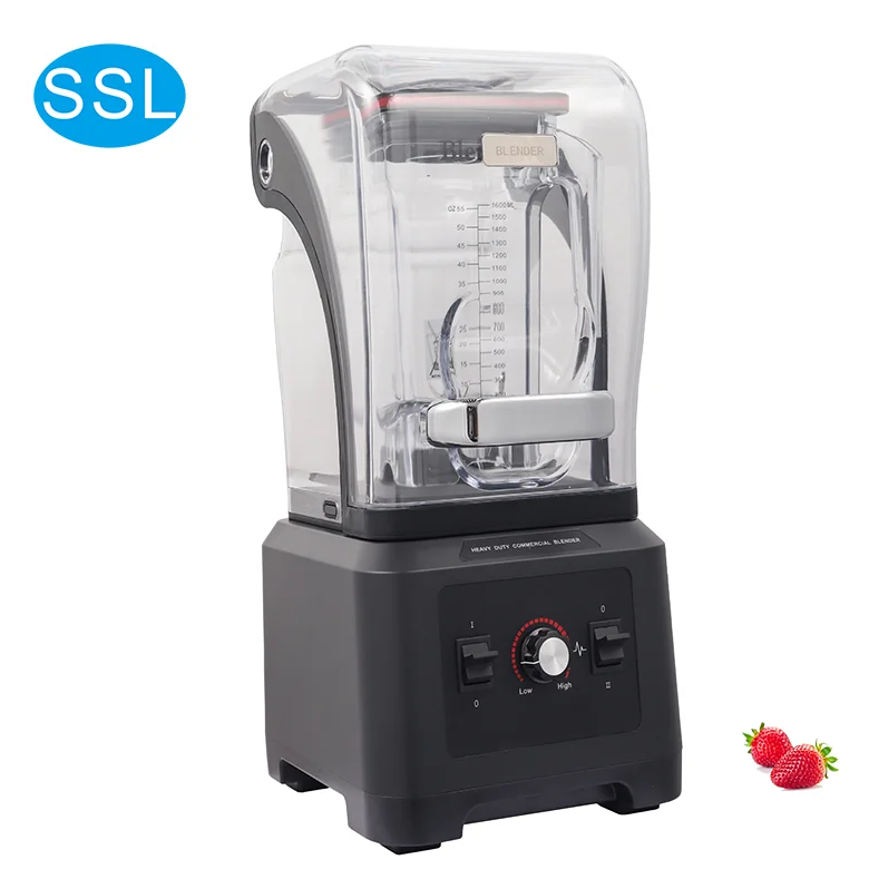 New Design 1.6L High Speed Food Mixer Commercial Blender Juicers Smoothie Blender With Soundproof Cover