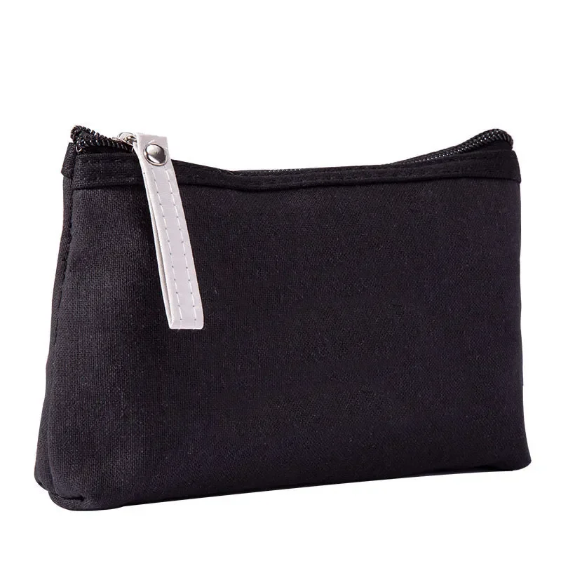 Wholesale Blank Multicolor Canvas Make up Bag With Zipper Daily Home Essentials Case Cosmetic Bags