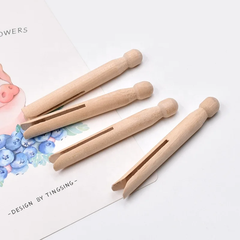 Wooden Dolly Clothes Pegs Wooden clip wooden cloth pin wooden peg