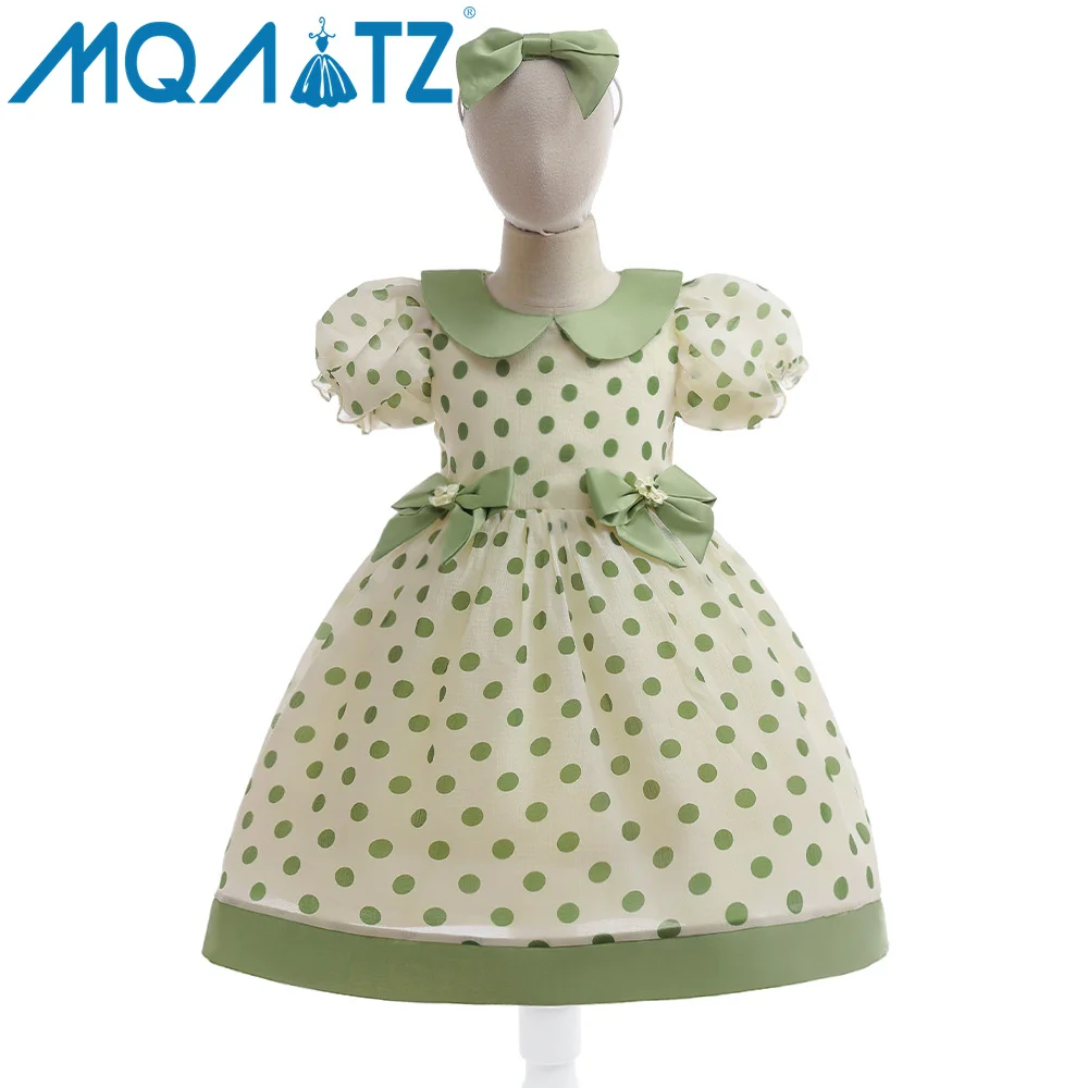 MQATZ Easter Princess Toddler Kid Child Girls Tutu Dress Party Wedding Birthday Dresses For Girl Pearl Bow Costumes