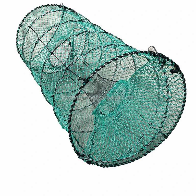 Foldable trap fishing crab cage cod fish pot green we with with bait bag high strength